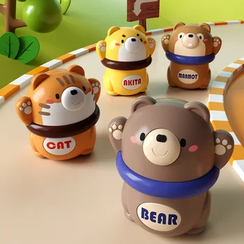 Creative Apăsați Drăguț Pentru Animale De Companie Aluneca Masina Inerție Mașină De Jucărie De Desene Animate Drăguț Urs Animale Retraga Auto Copii Părinte-Copil Joc Interactiv Jucarii