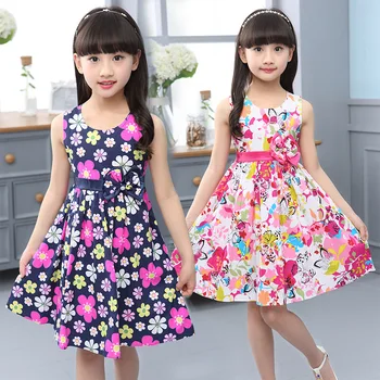 2023 Coreea De Vara Copilul Fata Rochie De Solidă Bumbac, Fără Mâneci Copii Copilul Rochie Sundress Rochia Fată De Moda De Îmbrăcăminte
