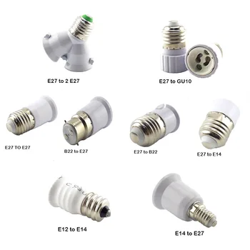 E27 la E14, GU10 B22 Lampa de Bază de Porumb LED Bec lumina de Titularul Convertor Adaptor de Priza de Conversie Material Ignifug