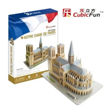 T0454 Puzzle 3d Notre Dame De Paris Diy Clădire Hârtie Model de Copii Cadou Creativ pentru Copii Jucarii Educative Deluxe Edition