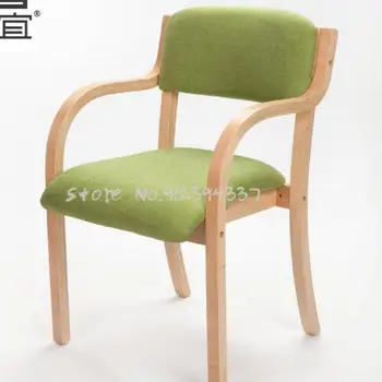 Modern, simplu, din lemn masiv, scaun de luat masa acasă Nordic studiu scaun restaurant cotiera spatar scaun calculator, scaun de birou