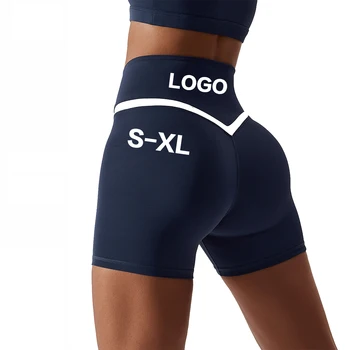 Personalizate De Înaltă Talie Activewear Scrunch Butt Sport Respirabil Cu Uscare Rapidă De Fitness, Pantaloni Scurți Yoga Antrenament Jambiere Pentru Femei