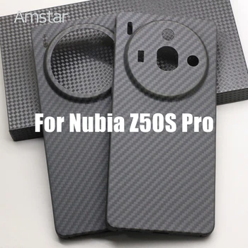 Amstar Real Fibra Aramid Caz de Protecție pentru Nubia Z50S Pro Acoperire Ultra-subțire Anti-drop Fibra de Carbon Nubia Z50S Pro Cazuri de Telefon