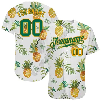 Moda Barbati Baseball Tricou Personalizat Numele Ananas Imprimate 3D Baseball Jersey Unisex Harajuku Casual Sport Baseball Jersey Top
