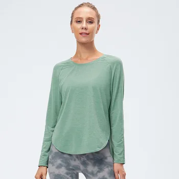 Lulu Yoga Maneca Lunga Top pentru Femei Fitness Tricou Femei Îmbrăcăminte de Sus Respirabil în aer liber, Jogging Antrenament Bluze Sport T-shirt