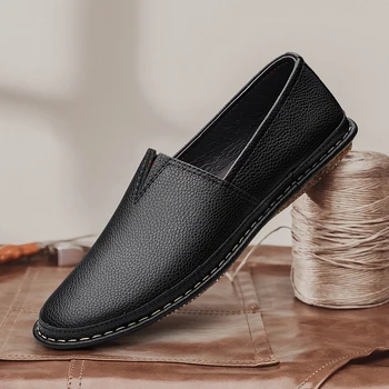 Piele de Moda pentru Bărbați Rochii de Seara Pantofi Ușoare Barbati Pantofi Casual 2023 Clasic All-meci de sex Masculin de Conducere Confortabil Pantofi