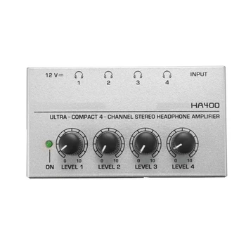 HA400 4 Canale Ultra-compact pentru Căști Audio Stereo Amp Microamperi Amplificator UE Adaptor