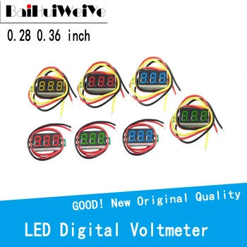 0.28 0.36 inch Super Mini LED Digital Auto Voltmetru de Tensiune Volt Panou Contor Monitor Baterie DC 0-100V DC 4-30V 2 / 3 Fire