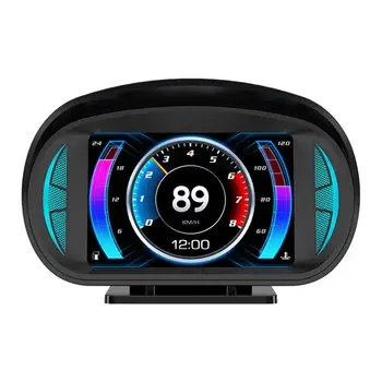 Masina Heads up Display depășire de Viteză de Alarmă Tensiune de Consumul de Combustibil a Motorului RPM, Display LCD OBD/GPS Indicator Vitezometru Digital