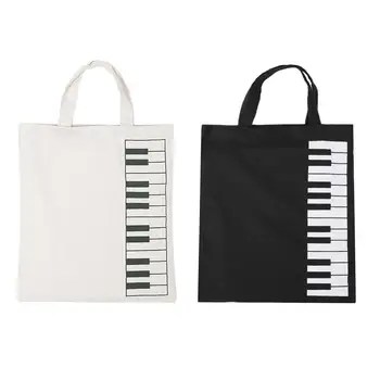 Fetelor Muzică De Pian Tastatură Cumpărături Tote Geantă De Mână Sac Pur Saci De Umăr
