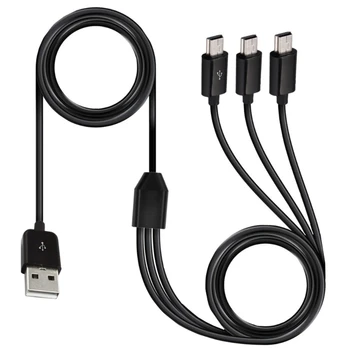 3 în 1 USB .0 USB-UN Mascul la 3 Mini 5pin SINCRONIZARE de Date Cablu de Încărcare pentru Trei Dispozitive 1m Dropship
