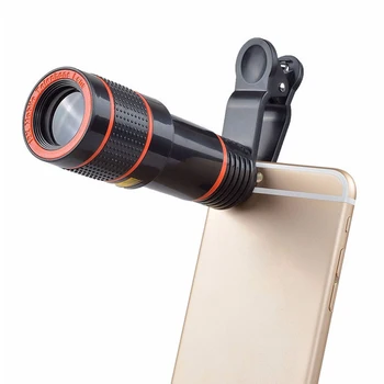 Universal Obiectiv Clip HD 12/8x Zoom Optic de Fotografiat Extern Obiectiv Telescop pentru Xiaomi iPhone Huawei Uitam Concursuri, Concerte