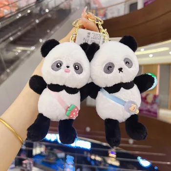 Noi Drăguț fericit Panda Breloc sac agățat de pluș moale confort papusa super cool cuplu draga fashione decoratiuni cadou de ziua de nastere