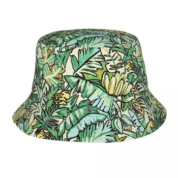Personalizat Verde Frunze De Banane Găleată Pălărie Bărbați Femei De Moda De Vară, Plajă, Soare Pescar Capac