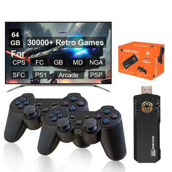 Alwtniet X8Pro Consolă de jocuri Video 64G Built-in 30000+ Jocuri 4K HD 2.4 G Wireless Handheld Consola de Joc Stick Pentru PS1/GBA Baiat Cadou