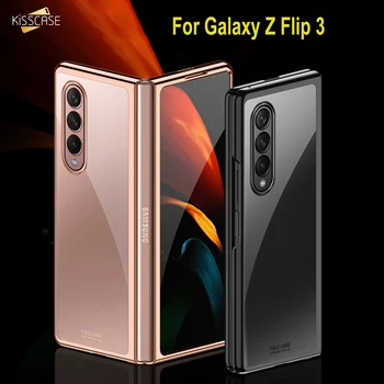 Pentru Samsung Galaxy Z Fold 4 5G Caz Fold3 Fold4 Caz Clar de Telefon FOLD4 Ultra-subțire de Placare cu Înveliș Anti-toamna Fața Film Capacul din Spate