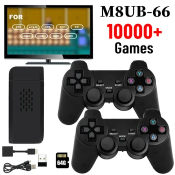 M8UB-66 Consolă de jocuri Video 4K TV HD Joc Stick 2.4 G Wireless Controller Retro Joc de Jucător Built-in 10000+ Jocuri