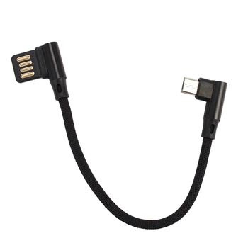 15Cm - Usb 5Pin Unghi Drept La Stânga la Dreapta Unghi Usb 2.0 Dual Cot de Date Cablu Incarcare pentru Tableta si Telefon V8