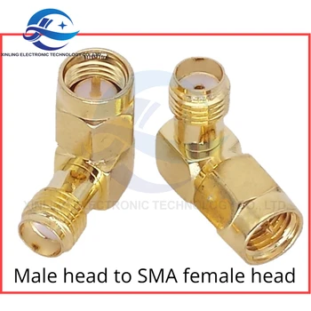 Rf cap coaxial adaptor SMA male la SMA femeie cot conector Unghi drept Antenă converter cap conector