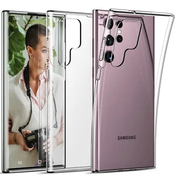 Transparent Clear Din Silicon Moale Caz Pentru Samsung Galaxy S23 S22 S21 S20 Fe Nota 20, Ultra S10 S9 10 Plus Lite 9 8 Subțire Capacul Din Spate