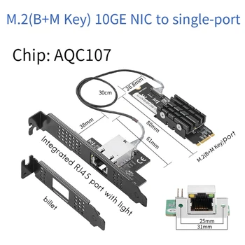 10Gb placa de Retea M. 2 RJ45 Adaptor de Rețea 10G/2.5 G/10000M Internet NIC Lan Card