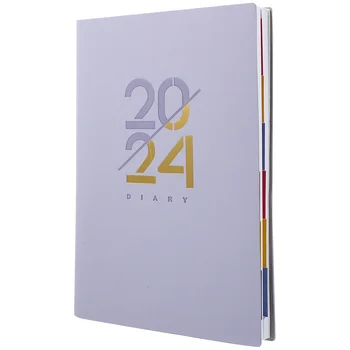 2024 Agenda In Utilizarea De Zi Cu Zi Tampoane Nota Planificator De Cărți Hardcover Notebook Violet Caiete Birou De Scris