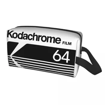 Kawaii Moda Kodak Kodachrome Logo-Ul Travel Borsetă Pentru Femei Fotograf Machiaj Cosmetice Organizator Frumusete De Stocare Dopp Kit