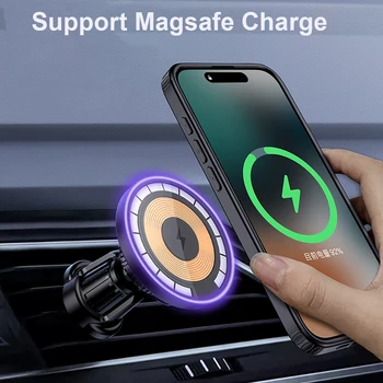 De lux Încărcător Wireless Magnetic Suport Auto Pentru iPhone 14 13 12 Pro Max Inducție Rapidă de Încărcare Stație de Andocare Puternic Adsorbabilă