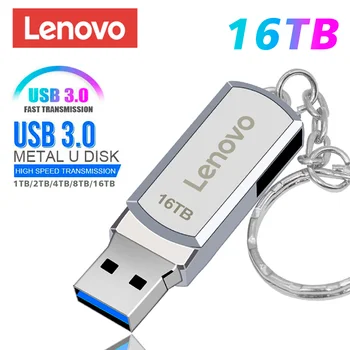 Lenovo 16TB Metal USB Flash Drive USB3.0 de Mare Viteză Citească Și să Scrie Pen Drive 8TB Ultra-Portabil de mare Capacitate Impermeabil U Disc