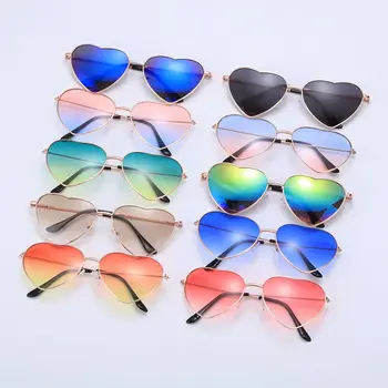 2023 Doamnelor Inima în Formă de ochelari de Soare pentru Femei Brand Designer de Moda, Cadru Metalic DRAGOSTE Ocean Limpede Lentile de Ochelari de Soare Oculos UV400