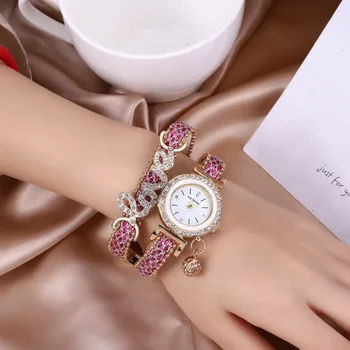 Ceas Bratara Fashion Femei Cuarț Ceas Cu Diamante Incercuit Brățară De Ceas De Aur Roz A Ochiurilor De Plasă De Lux Pentru Femei Ceasuri Pentru Femei