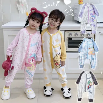 Kawaii Stellalou Iubi Desene animate pentru Copii Periat-O Bucată de Pijamale Anime Sanrio Girly Inima Drăguț Anti-Lovitură de Pijama, Capot