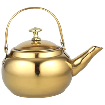 Vintage Ceainic din Oțel Inoxidabil Rafinat Oală de Ceai Bucătărie, Fierbător Ulcior de Apă de Mare capacitate Retro Fluierat