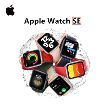 100% Original Apple Watch SE 40mm / 44mm carcasă din Aluminiu cu Sport Band iOS SmartWatch (Reînnoit)