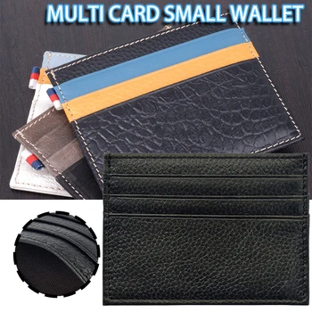 Moda din Piele Portofel Minimalist Oamenii Bani de Buzunar Titularul Cardului de Credit, Portofel Negru Mix/Maro Mix/Maro/Negru Opțional 10.3*7.6 cm