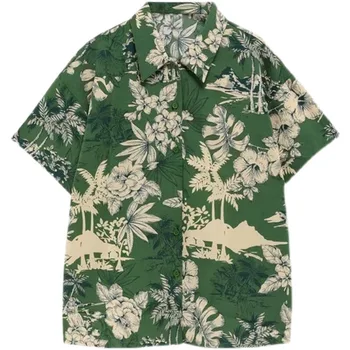 Retro Floral Barbati Tricouri Tricou Imprimat pentru Bărbați și Femei Trend Vara Blând Jumătate cu Mâneci Tricou Casual Barbati Haine Camasi