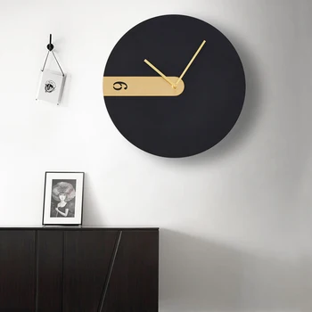Numere Negre Ceas De Perete Instrumente Tăcut Timp De Dormitor Unic Ceas Retro Elegant Creative Horloges Murales Sală De Jocuri De Decorare