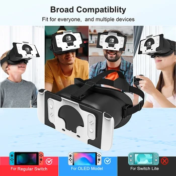 Set de Căști VR 3D Ochelari de Realitate Virtuală Bandă Confortabilă 3D VR Ochelari de Realitate Virtuală, Reglabil pentru a Comuta OLED Model/Comutator