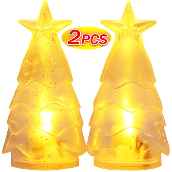 Pomul de crăciun Cristal Transparent Lumina de Noapte LED Lumânare Acasă Lampă de Masă Ornamente Atmosfera de Petrecere Lămpi Decoratiuni