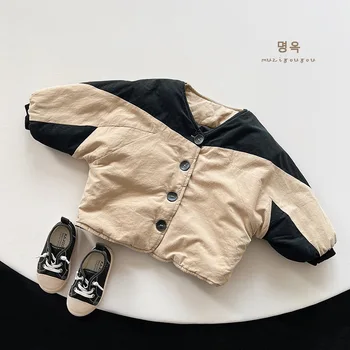 Baieti din bumbac captusit haina de iarna nou stil fete Han Bansen vintage cardigan jacheta