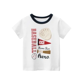 Nou Brand de Îmbrăcăminte pentru Copii de Vară 2023 Băieți cu Maneci Scurte T-Shirt Scrisoare Topuri de Bumbac Tricou Copii Haine Dropshipping