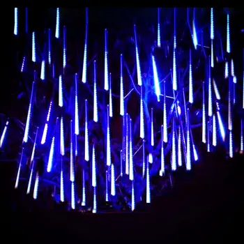 Ploaie de meteoriți a DUS Solar Șir de Lumina 30/50cm Impermeabil în aer liber Fairy Light Street Petrecere Ghirlanda Pom de Crăciun Decorare