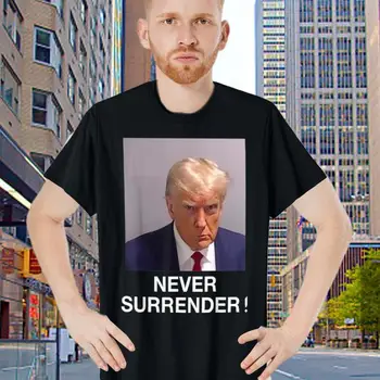Trump Nu se Predea Imprimate T-shirt Te Iubim Pedeapsă Tricou Donald Trump Mugshot Topuri Trump 2024 Alegeri