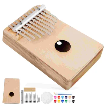 DIY Degetul mare Instrument de Pian Kalimba Mici de Lemn Playset din Oțel Inoxidabil Copilului Jucării