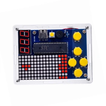 Pixel Joc Consola DIY Electronice de Lipire, Sudare Tranning Set Jocuri Retro 51 MCU cu Acrilic Caz