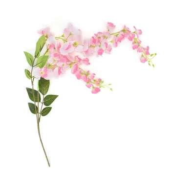 60cm Artificiale Roz de Flori Wisteria Ramură Agățat de Perete de Nunta Decor Acasă 60cm Vii Peach Blossom de Viță-de-vie Ghirlanda DIY Plante