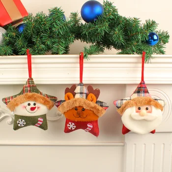 Crăciun Moș Crăciun Ornamente De Pom De Crăciun De Pluș Agățat Pandantiv Om De Zapada Elan, Urs Agățat Decor,Festivă De Crăciun Petrecere De Vacanță