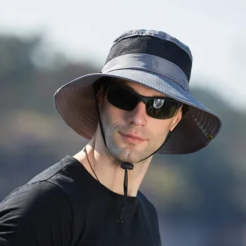 2023 Vara Barbati Pescuit Pălării de Protecție UV Soare Capace în aer liber, Ciclism, Drumeții Cap Respirabil Pescar Capace Cordon Pălărie