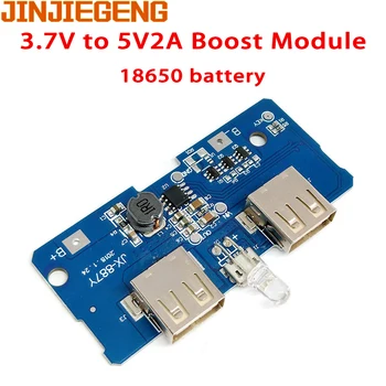 18650 Dual Micro USB 3.7 V la 5V 2A Boost Mobile Power Bank DIY 18650 Litiu Baterie Încărcător de Bord PCB-și Intensifice Module Cu LED-uri