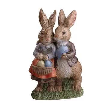 Easter Rabbit Bunny Ornamente Peisaj Figurine De Rasina De Artizanat Decor